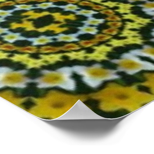 Daffodil Mandala Array Poster (Ecke)