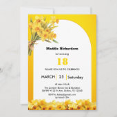 Daffodil März Birth Blume Geburtstag Einladung (Vorderseite)