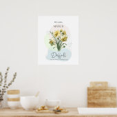 Daffodil März Birth Blume Poster (Küche)
