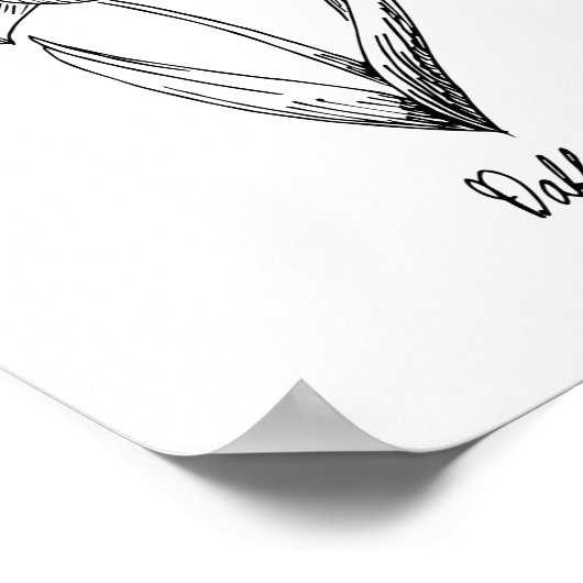 Daffodil März Birthday Poster (Ecke)