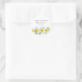 Daffodil Memorial Funeral Classic Round Sticker (Tasche)