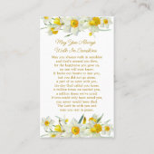 Daffodil Memorial Photo Funeral Prayer Card Visitenkarte (Rückseite)