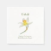 Daffodil mit Blume, d.h. botanische Wasserfarbe Serviette (Vorderseite)