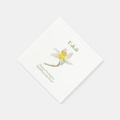 Daffodil mit Blume, d.h. botanische Wasserfarbe Serviette (Ecke)