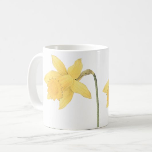 daffodil (Narcissus pseudo-narcissus) von Redouté Kaffeetasse (Vorderseite Links)