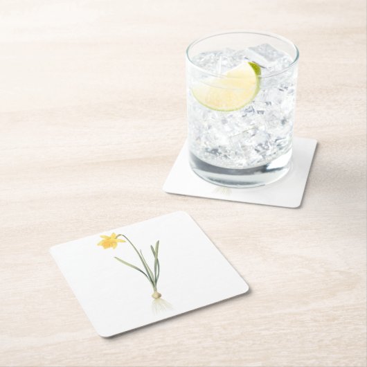 daffodil (Narcissus pseudo-narcissus) von Redouté Rechteckiger Pappuntersetzer (Vor Ort)