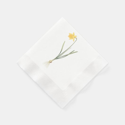 daffodil (Narcissus pseudo-narcissus) von Redouté Serviette (Ecke)