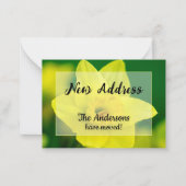 Daffodil New Address Announcement Mitteilungskarte (Vorderseite)