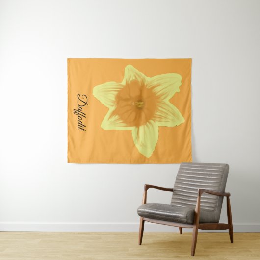 Daffodil Orange Yellow Daffodil Tapestry Wandteppich (Beispiel (Horizontal))
