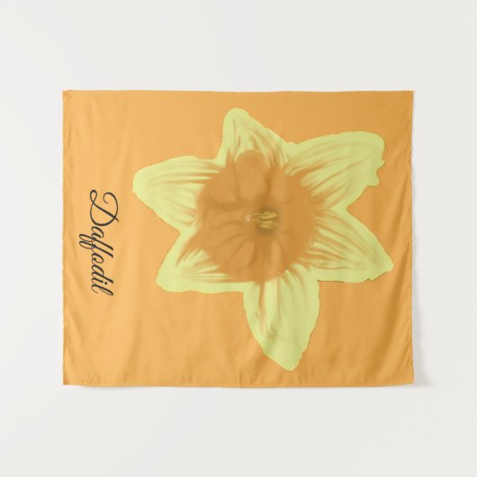 Daffodil Orange Yellow Daffodil Tapestry Wandteppich (Vorderseite (Horizontal))