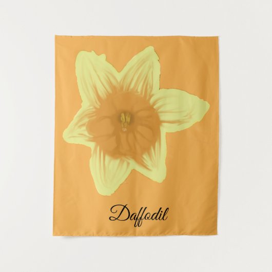Daffodil Orange Yellow Daffodil Tapestry Wandteppich (Vorderseite)