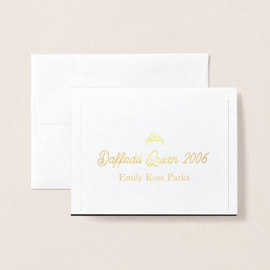 Daffodil Pageant Miss USA America Danke-Card Folienkarte (Vorderseite mit Umschlag)