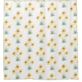 Daffodil Painting Spring Flower Pattern Duschvorhang (Vorderseite)