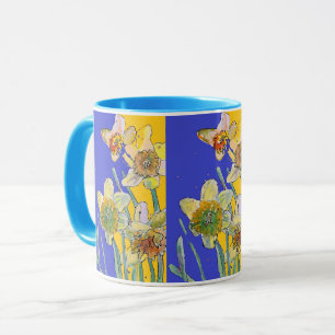 Daffodil Painting Watercolor Gelbe Blüte Mu Tasse