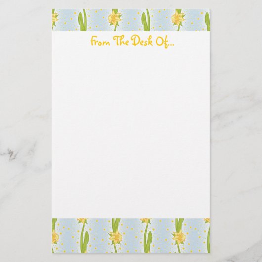 Daffodil Pattern Briefpapier (Vorderseite)
