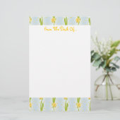 Daffodil Pattern Briefpapier (Stehend Vorderseite)