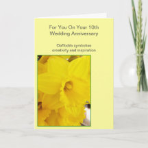 Daffodil Personalisiert 10. Hochzeitstag