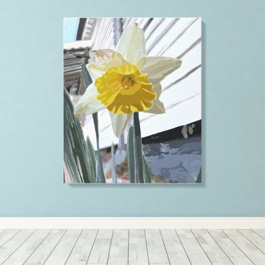 Daffodil Portrait Leinwanddruck (Insitu (Holzboden))
