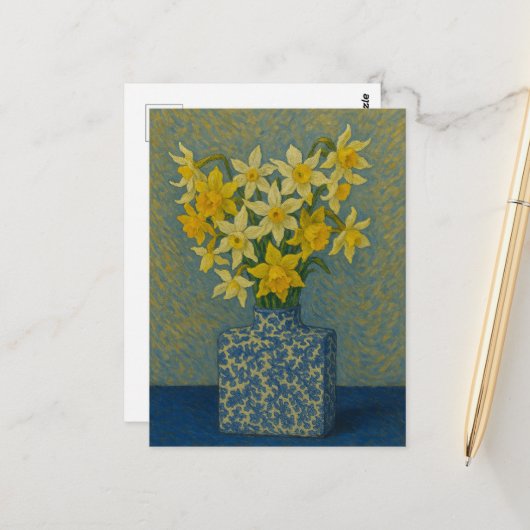 Daffodil Postkarte (Vorderseite/Rückseite Beispiel)