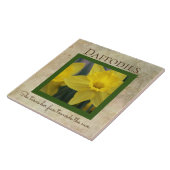 Daffodil Quote Frühjahrsveranstaltung Blume Fliese (Seite)