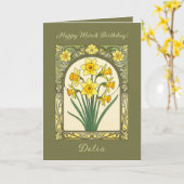 Daffodil Radiance The March Birthflower Karte (Gelbe Blume)