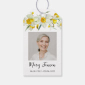 Daffodil Seed Packet Gedenkfeier Geschenkanhänger (Rückseite)