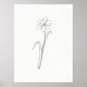 Daffodil Sketch Print Poster (Vorne)