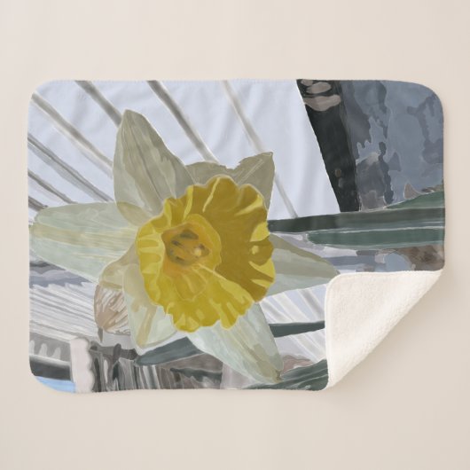 Daffodil Small Sherpa Blanket Sherpadecke (Vorderseite (Horizontal))