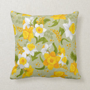 Daffodil Spring Chic Modernes Floral Kissen