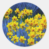 Daffodil Spring Fantasy Runder Aufkleber (Vorderseite)