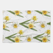Daffodil Spring Floral in Soft Yellow and Green 2 Geschirrtuch (Horizontal)