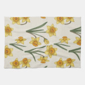 Daffodil Spring Floral in Soft Yellow and Green 5 Geschirrtuch (Horizontal)