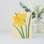 Daffodil Springtime Yellow Blume Design Postkarte (Stehend Vorderseite)