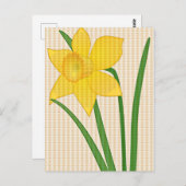 Daffodil Springtime Yellow Blume Design Postkarte (Vorne/Hinten)