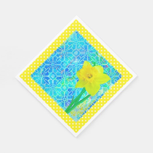 Daffodil Sunshine Serviette (Ecke)