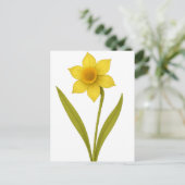Daffodil — Ungeachtete Liebe, Sonnenschein Postkarte (Stehend Vorderseite)