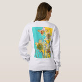Daffodil Watercolor Blume Blumenbemalung Sweatshirt (Schwarz voll)