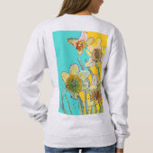 Daffodil Watercolor Blume Blumenbemalung Sweatshirt (Rückseite)