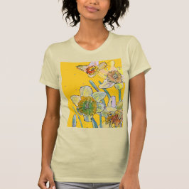 Daffodil Watercolor Blume Blumenbemalung T-Shirt