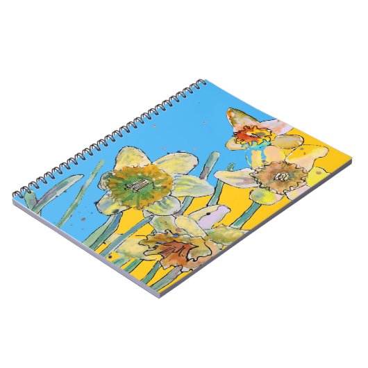 Daffodil Watercolor Journal Floral Notebook Notizblock (Linke Seite)