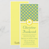Daffodil Wedding, 4"x9.25" Einladung (Vorne/Hinten)