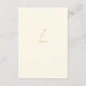 Daffodil Wedding Enclosure Card Begleitkarte (Rückseite)
