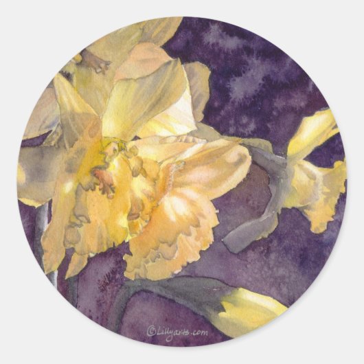 Daffodil Wedding Umschlag Aufkleber (Vorderseite)