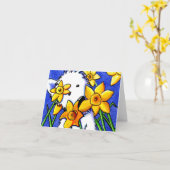 Daffodil Westie Blank Note Card Karte (Gelbe Blume)