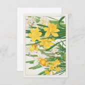 Daffodil Woodblock Malerei von Tanigami Kônan Einladung (Vorne/Hinten)