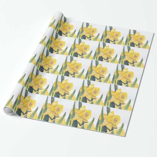 DAFFODIL WRAPPING PAPIER GESCHENKPAPIER (Ungerollt)