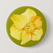 Daffodil Yellow Kurz Trumpet Spring Blume Button (Vorderseite)