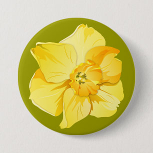 Daffodil Yellow Kurz Trumpet Spring Blume Button
