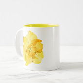 Daffodil Yellow Kurz Trumpet Spring Blume Zweifarbige Tasse (Vorderseite Links)
