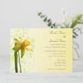 Daffodil Yellow Spring Floral Wedding Einladungen (Stehend Vorderseite)